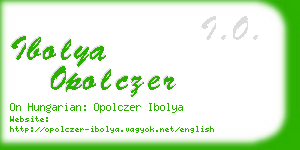 ibolya opolczer business card